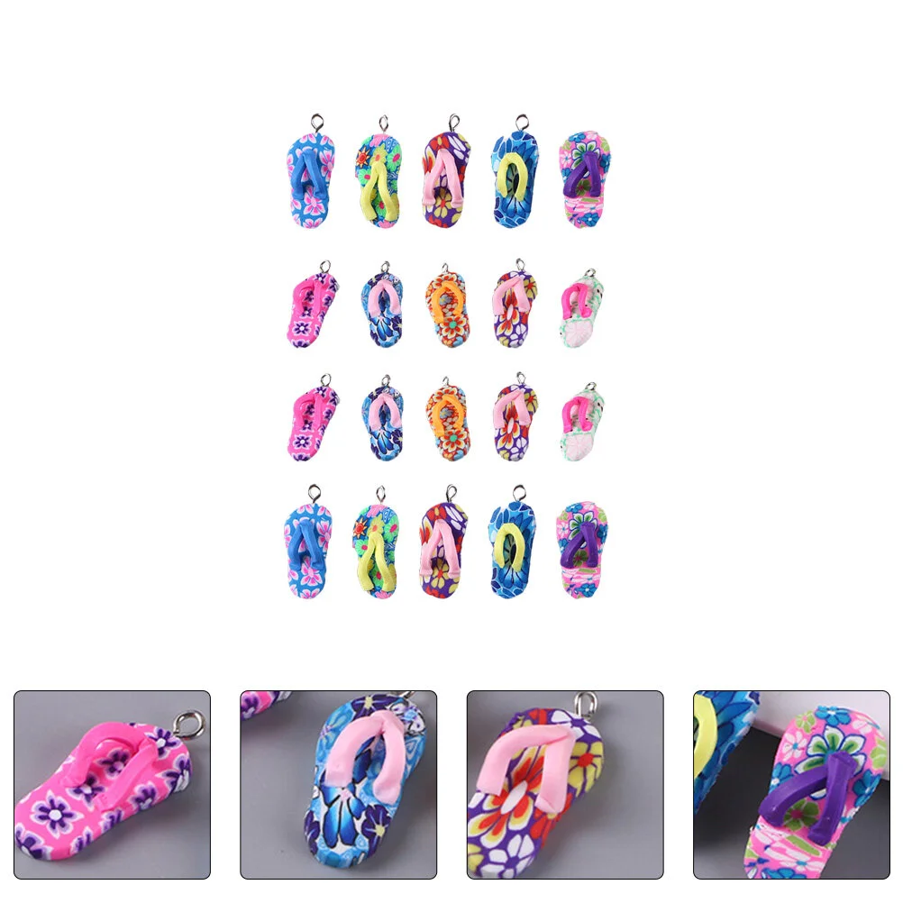 

20pcs Clay- Flop Ornament Set Resin Charm Summer Tree Ornaments Polymer Charms Bracelet Necklace Accessories