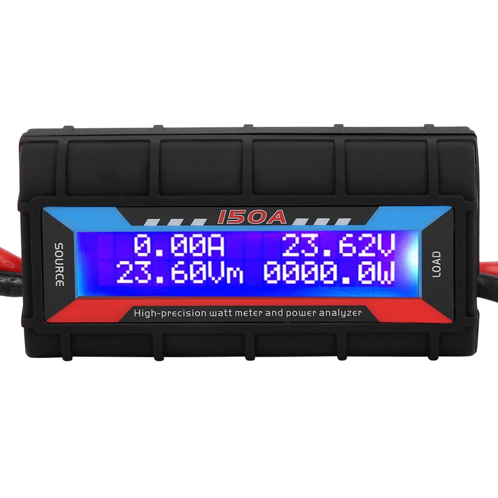 

Digital Watt Meter LCD Display Power Analyzer Volt Amp 150A Battery Tester For RC Airplane Model