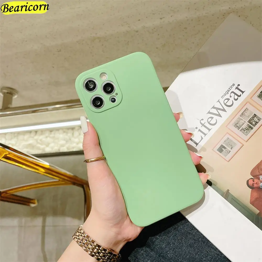 Оригинальный квадратный жидкий силиконовый чехол для телефона Xiaomi Mi 5x6x8 9T 10S 10T 11i