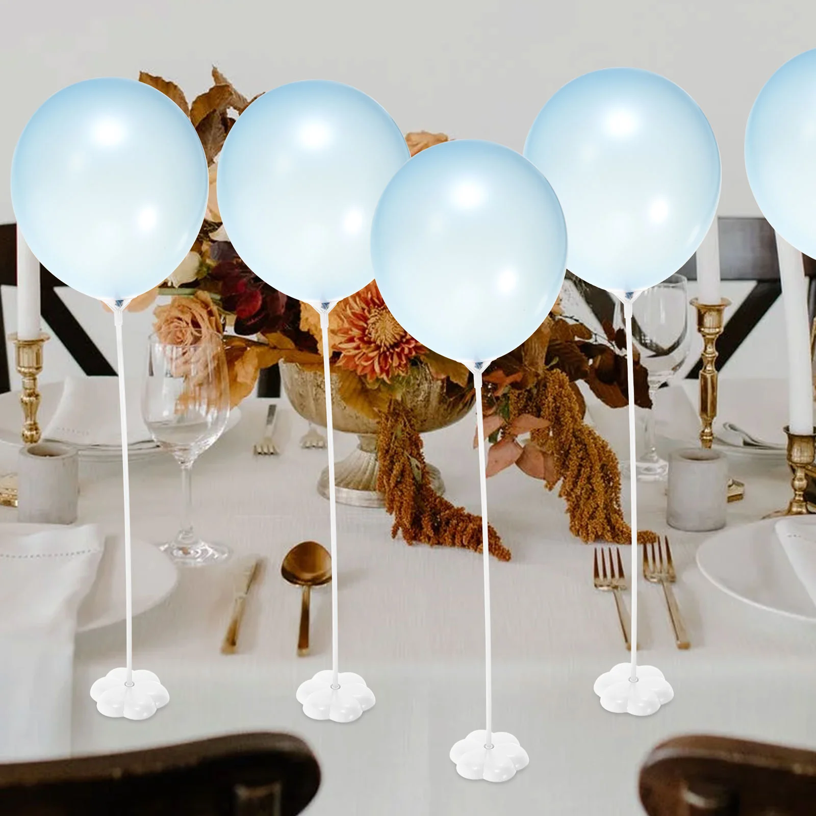 

50 Pcs Brackets Balloon Stands Sticks Centerpieces DIY Plastic Banquet Base Holder Accessories