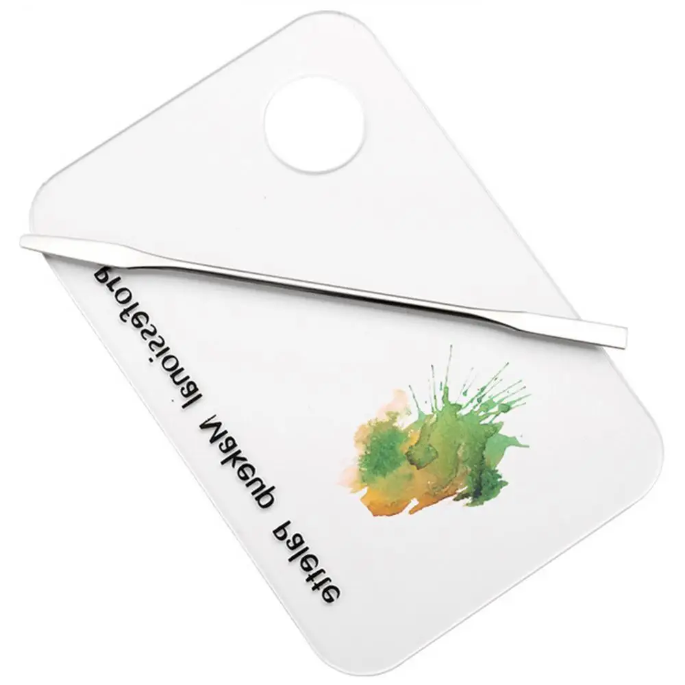 Акриловая палитра для макияжа пластина гель-лака ногтей шпатель смешивания