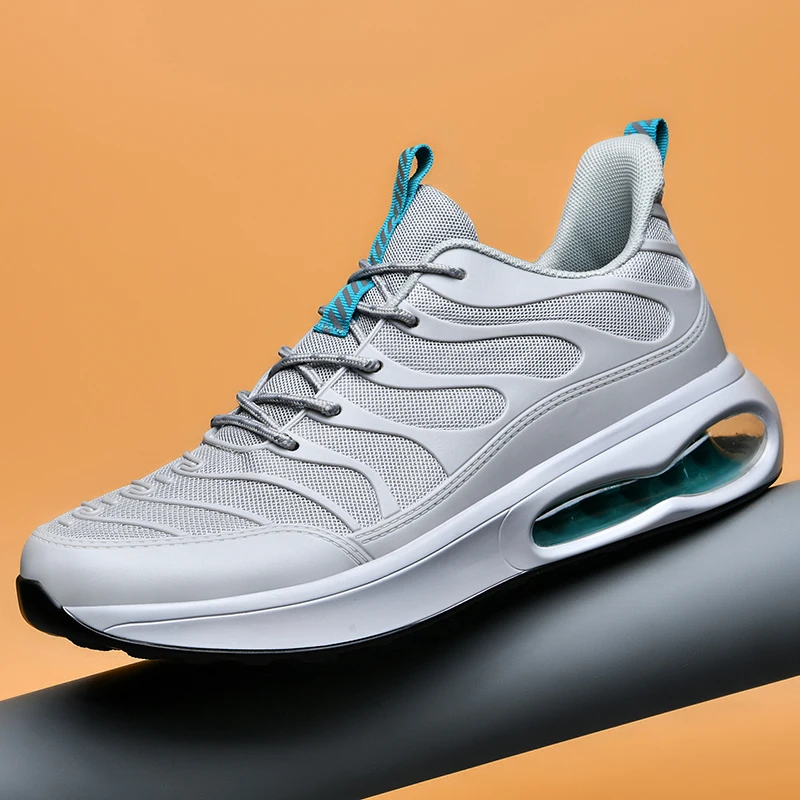 RUMDAX Mens Professional Air Cushion Mesh Breathable Running Shoes Outdoor Sports Athletic Walking Shoes Sneakers Plus Size 46