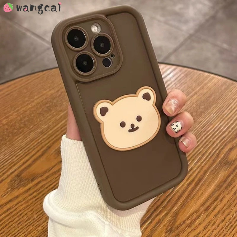 Чехол с милым медведем для Samsung Galaxy A12 M12 F12 A13 LTE A04S A14 A15 A30 M10S M20S A20S A21S чехол телефона