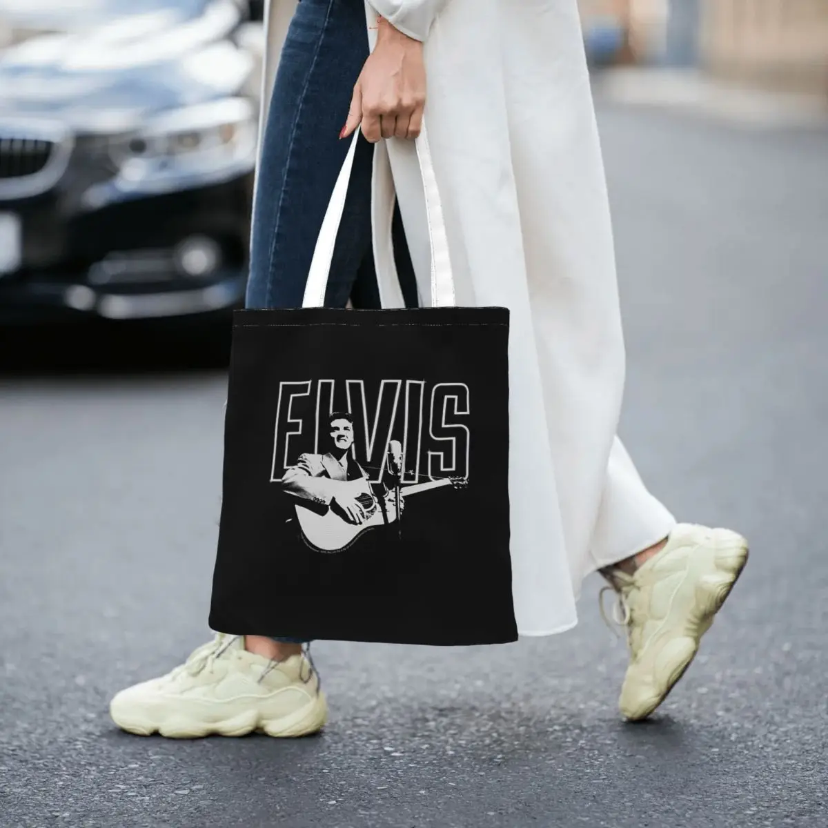 Elvis Presley Women Canvas Handbag Large Capacity Shopper Bag Tote Bag withSmall Shoulder Bag