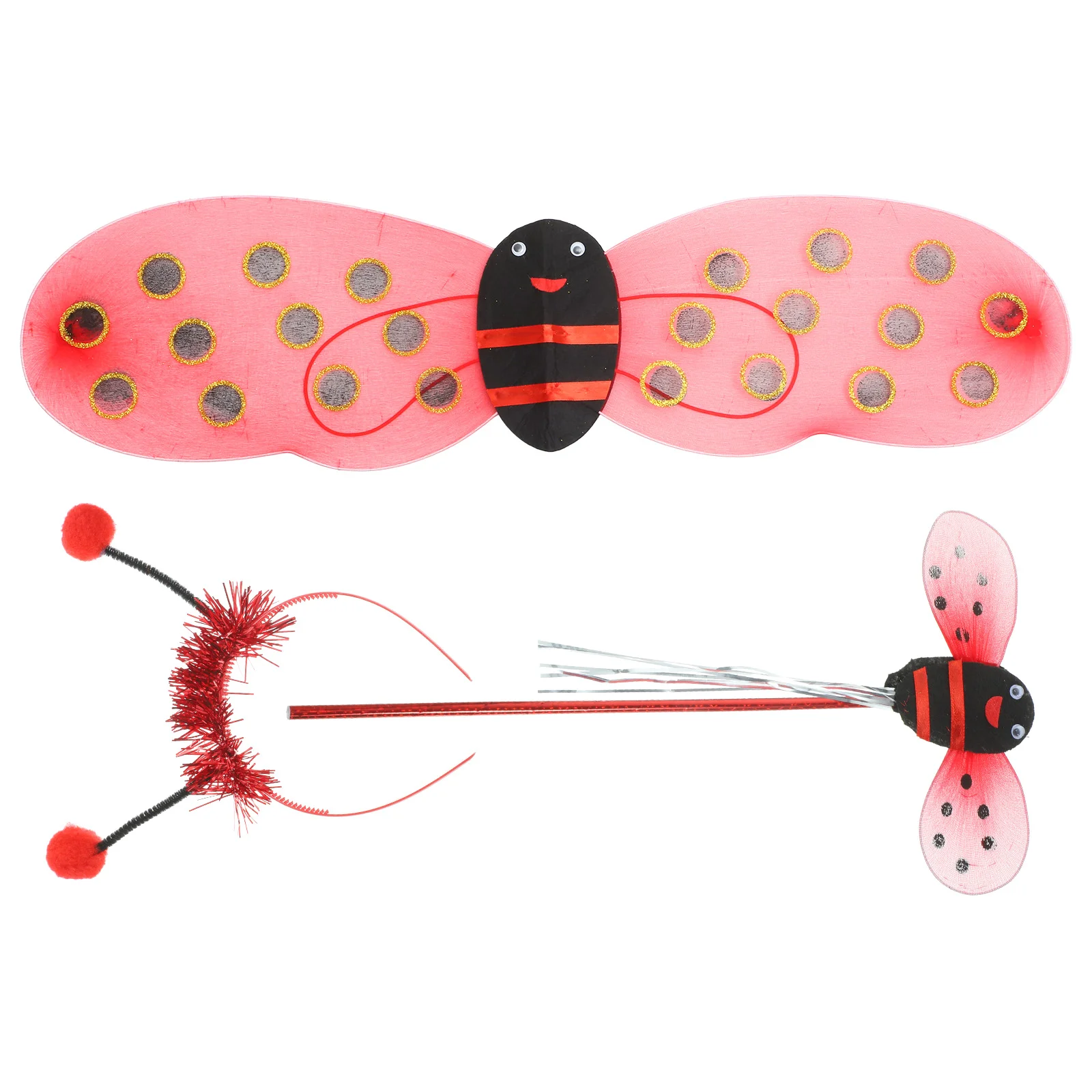 

Ladybug Prop Ladybug Wing Halloween Costumes Girls Clothing Adult Women Mesh Supplies Kids Party Child Bee Decor