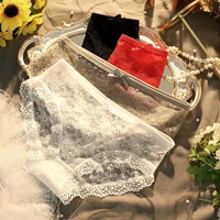3pcsset sexy lace womens transparent panties solid breathable womens underwear sexy couple thongs female japanese lingerie