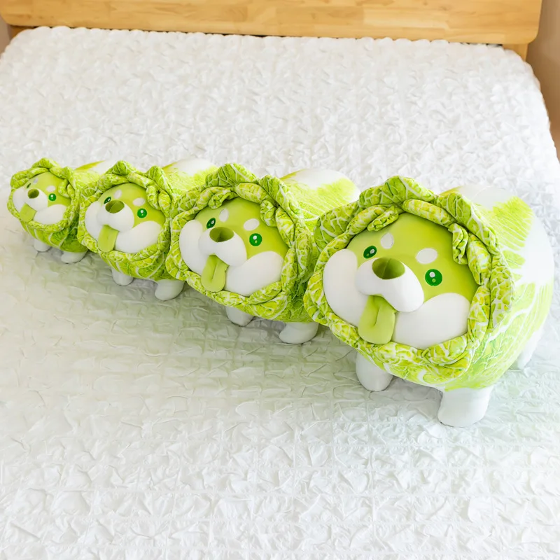 

1PC 22-50cm Creative Cabbage Vegetable Dog Plush Toys Kawaii Chinese Shiba Inu Pillow Stuffed Animal Sofa Cushion Friends Gifts