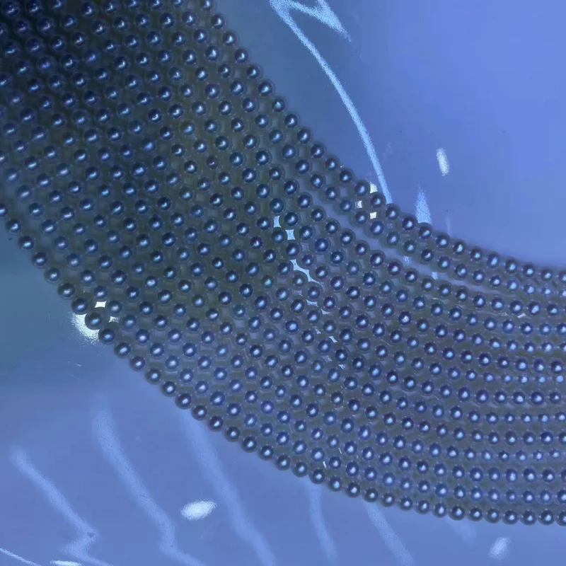 Ожерелье Akoya из натурального пресноводного жемчуга диаметром 3-4 мм полуфабрикат