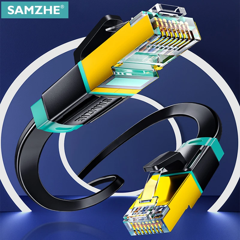

Сетевой кабель 6904 NO.2Samzhe Cat8, Сетевой Кабель Sstp RJ45, 40 Гбит/с, 2000 МГц