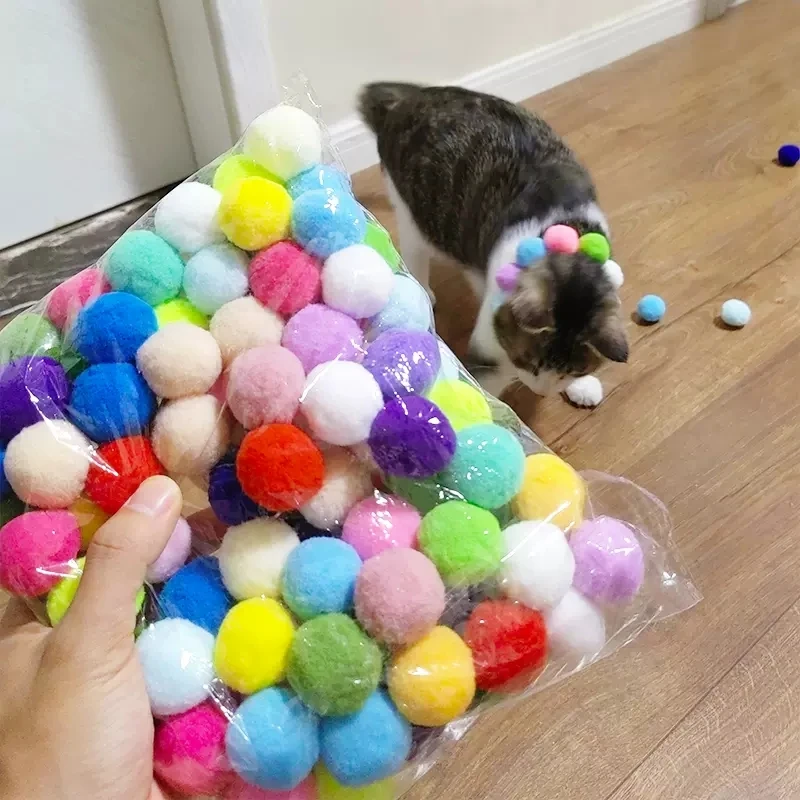 

Обучающие игрушки для кошек креативные котята мини помпоны игры стрейч плюшевый мяч игрушки товары для домашних животных аксессуары