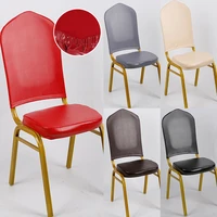 split seat cover pu leather banquette hotel office chair cover stretch home coffee bar stool chair waterproof protective cover