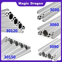 1pc 3030 3060 3090 30120 30150 t slot industrial aluminum profile european standard aluminum alloy frame profile equipment rack