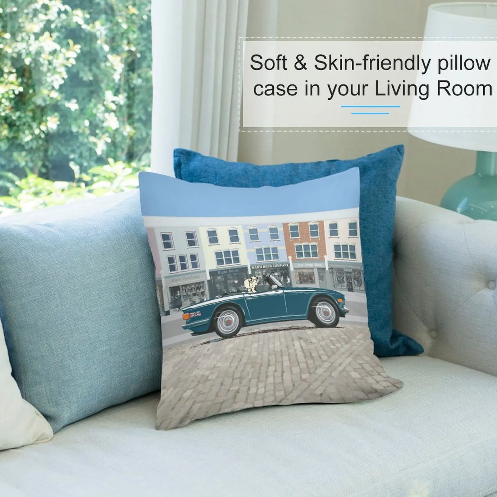 Кряква зеленого цвета TR6 – классическая подушка для британского спортивного