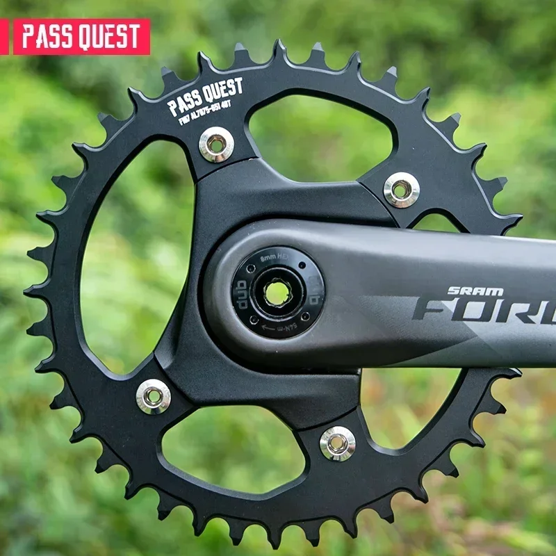 PASS QUEST-Round Crankset Black для горного велосипеда Force Crank 9-12 Speed цепное колесо AXS MTB Monoplate 36-52T