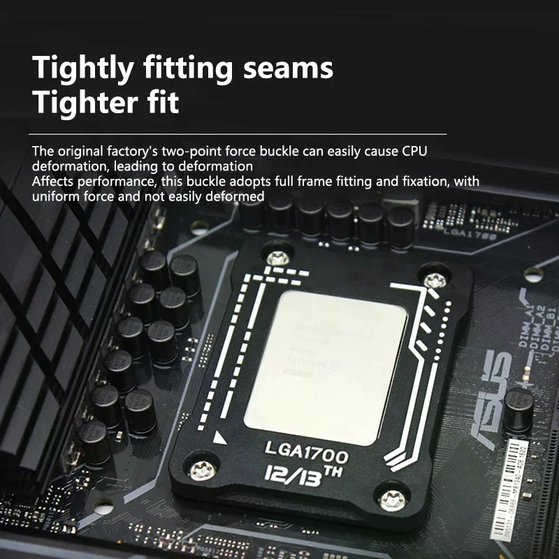 Фото Кронштейн для материнской платы настольного компьютера LGA1700, защита от деформации, корректирующая рамка для процессоров INTEL 12-го и 13-го поколений №1