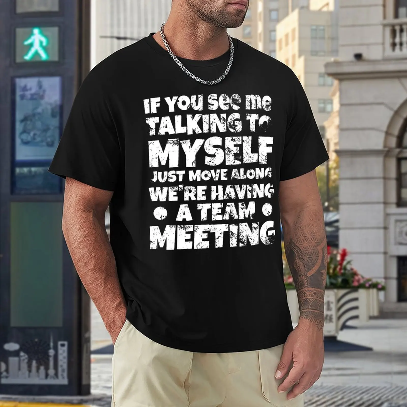 

Premium If You See Me Talking To Myself Just Move Along 7 T-shirts top Quality Activity Competition USA Size