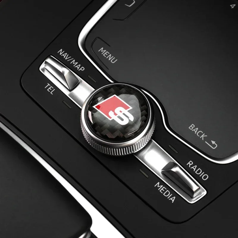 1 шт. черный автомобильный значок из углеродного волокна мультимедийная наклейка