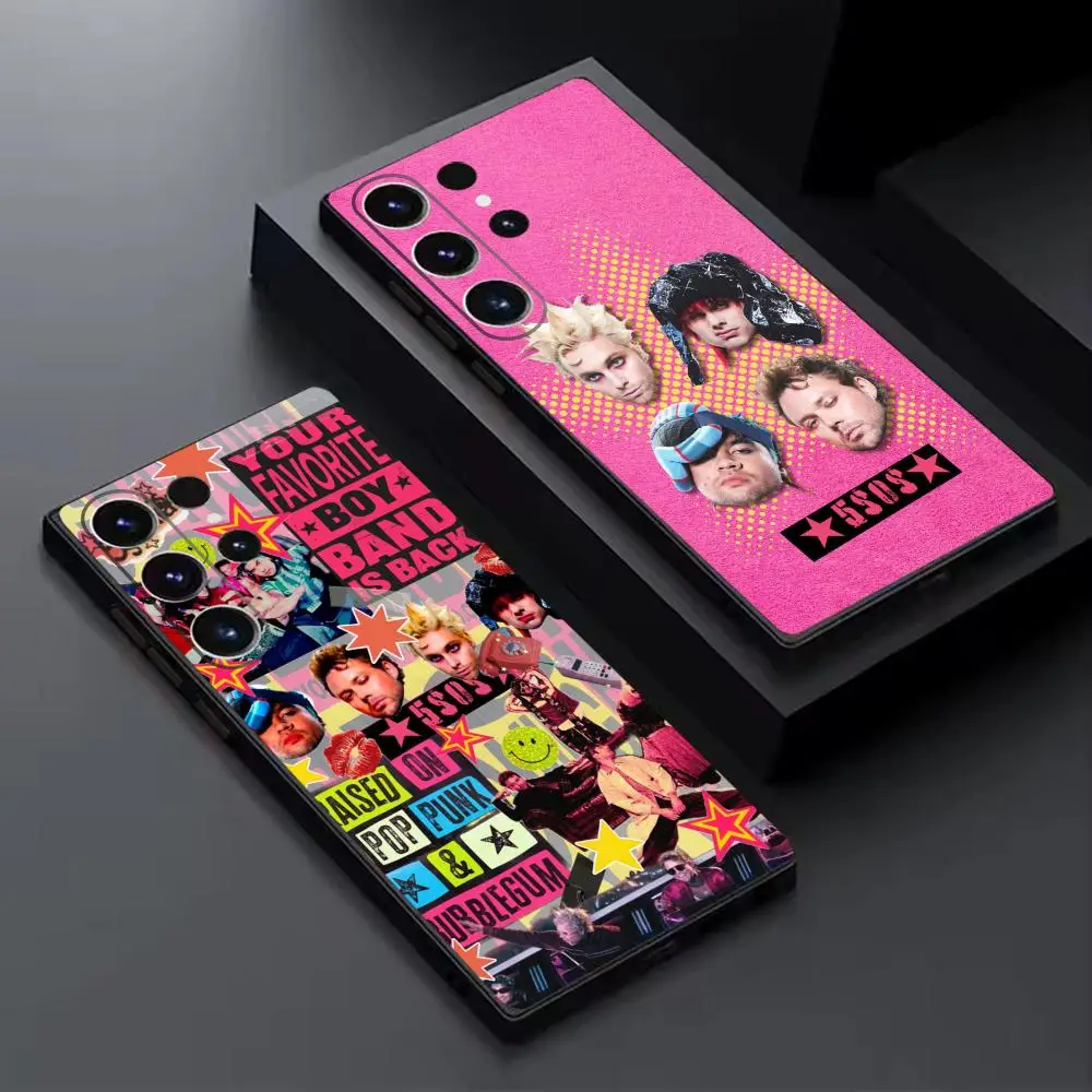 Фото Чехол для телефона 5 Seconds of Summer 5SOS для Samsung Galaxy S26 S25 S24 S23 S22 S21 Plus Ultra Note20, мягкий, черный №2