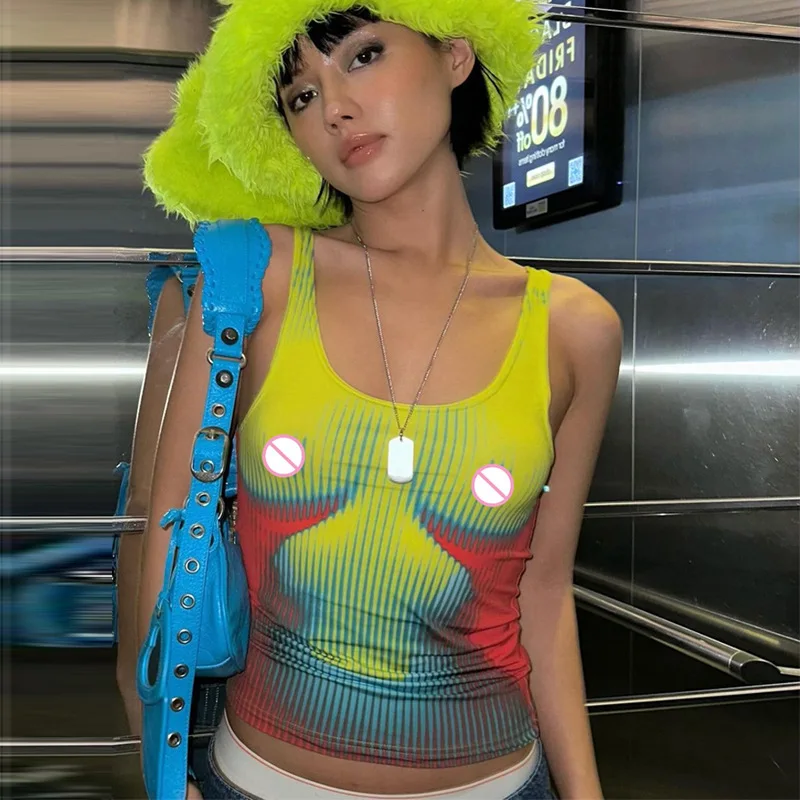 

Женский топ с открытым пупком и U-образным вырезом, в европейском и американском стиле, летний сезон 2023