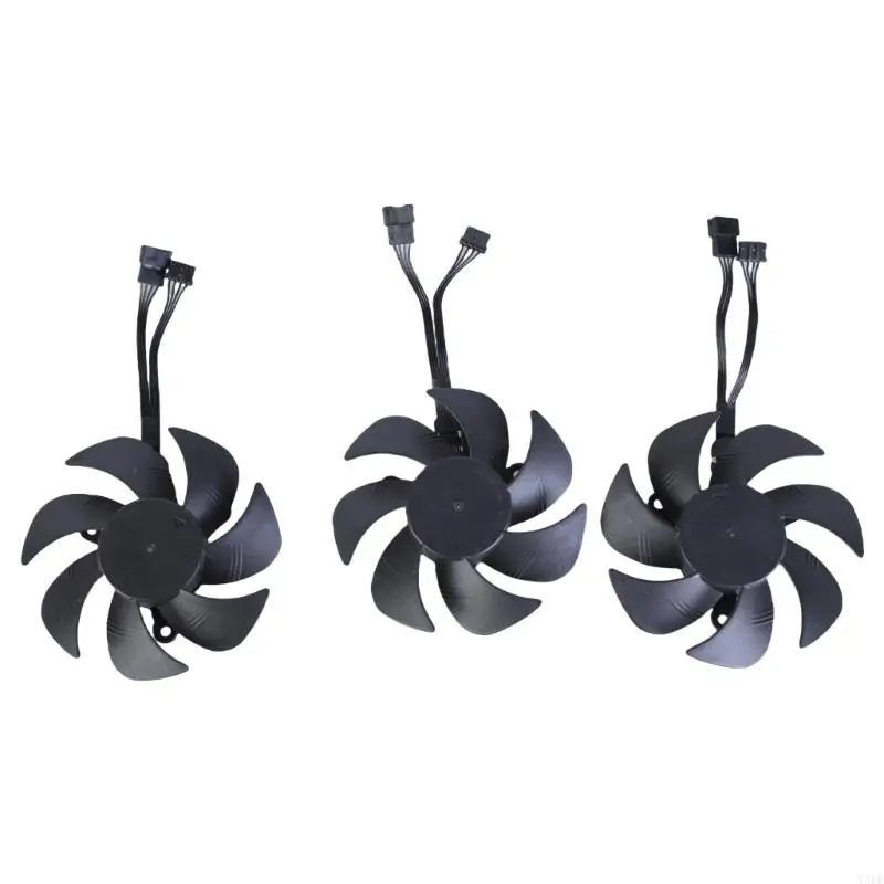 T3EE 3PCS 80 мм 4PIN ГААССКАЯ ВАНКА ДЛЯ RTX3060 Эффективное охлаждение и усиливает