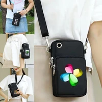 universal mobile phone bag for samsungiphonehuawei case wallet outdoor sport arm shoulder bag 3d pattern women phone pouch