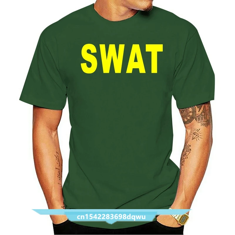 

SWAT Front Back T-Shirt Huge LETTERS Hip Hop Streetwear Funny T Shirts