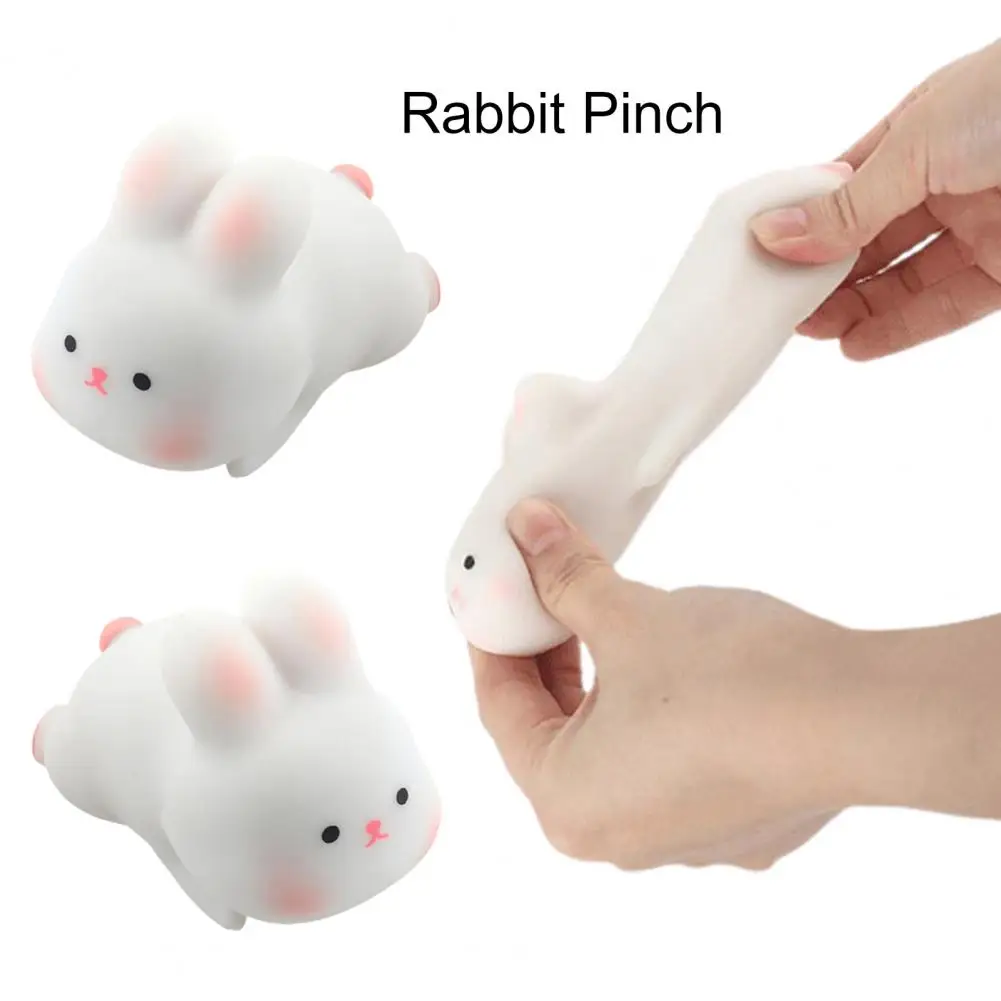 

Rabbit Sensory Toy Portable Rabbit Squishes Toy Funny Cartoon Animal Bunny Fidget Squishes Toy Children Supplies