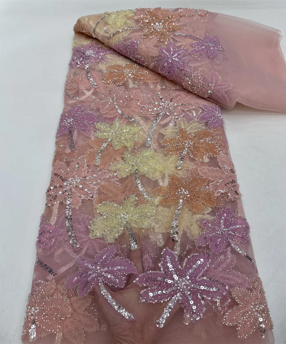 Французская цветочная кружевная ткань с последовательностью для свадьбы Дубай