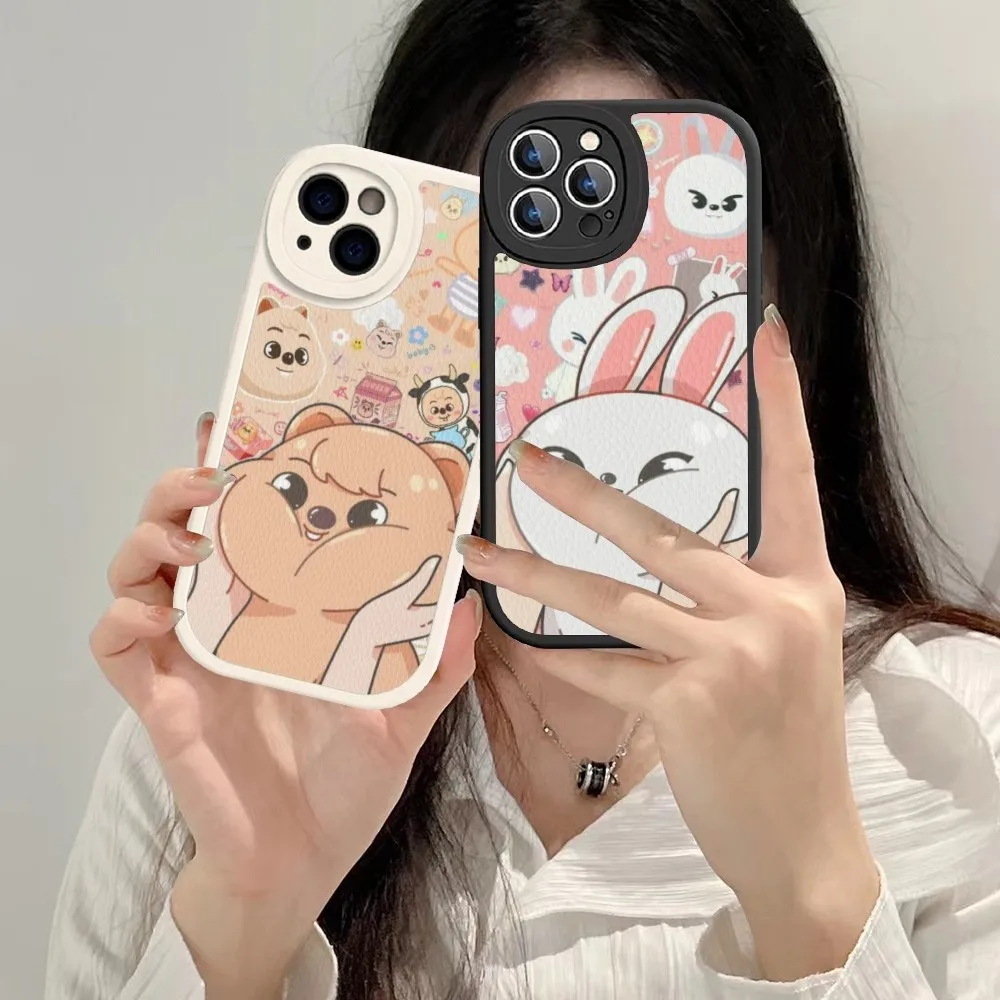 Милый чехол для телефона K-Kids из жесткой кожи с S-образным ремнем IPhone 14 13 12 Mini 11 Pro Max