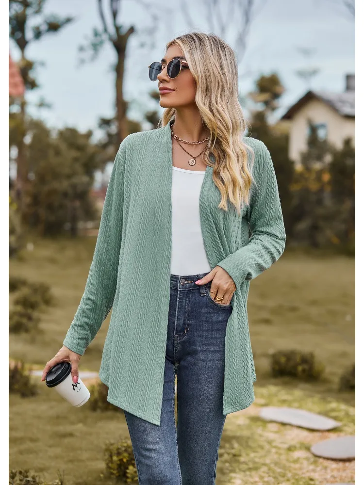 

Multicolor Long Coat Womens Long Sleeve Winter Women Coat Chic and Elegant Woman Jacket Fashion Streetwear Autumn Cardigans Tops