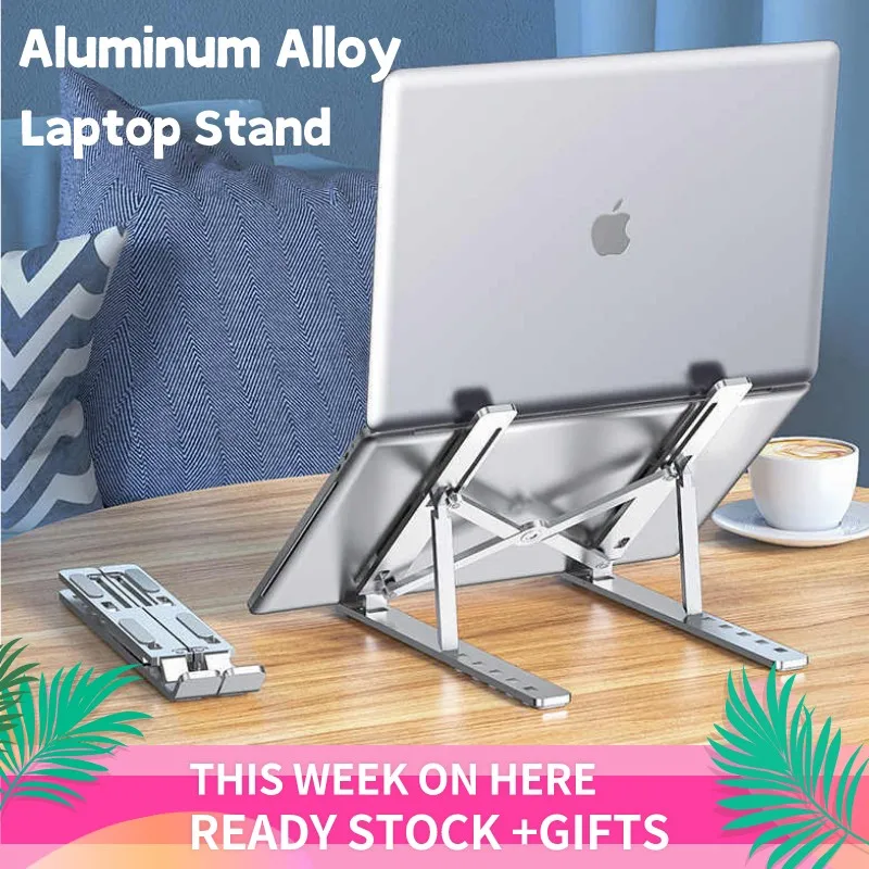 

Laptop Stand for Desk, Adjustable Ergonomic Portable Aluminum Laptop Holder, Anti-Slip Laptop Riser Compatible with 9-17 Inch