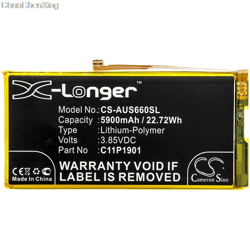 

Аккумулятор Cameron Sino 5900 мАч для Asus I001D, ROG Phone 2, ROG Phone 2 Ultimate, ROG Phone II, ROG Phone II Strix, ZS660KL
