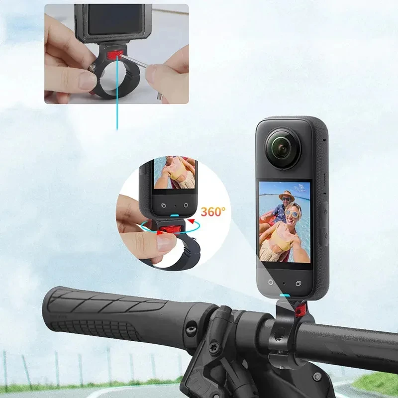 Крепление на руль велосипеда мотоцикла 1/4 винт металлический держатель для Insta360