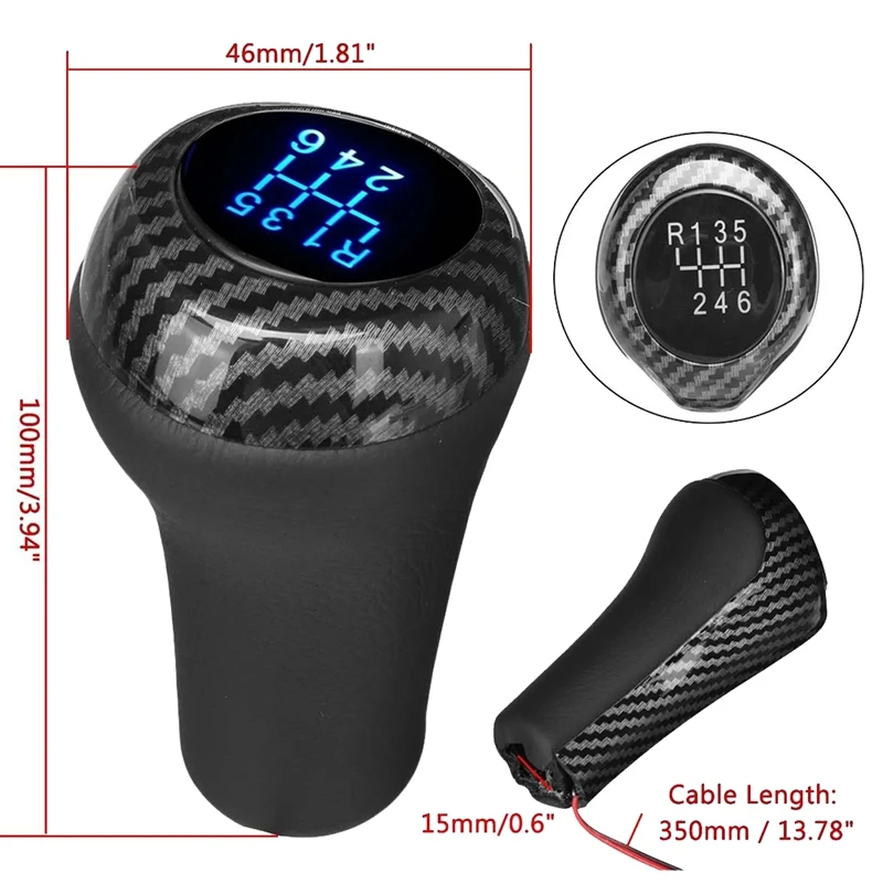 Автомобильная светодиодсветодиодный ручка переключения передач 6 скоростей из