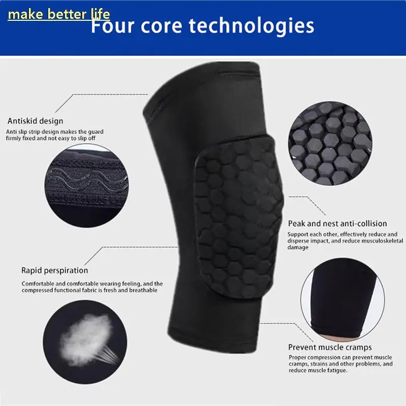 

NEW Soccer Shin Guards Outdoor Sport Honeycomb Anti-Collision Pads Protection Leg Guard Socks Protector Sports Safety Gear