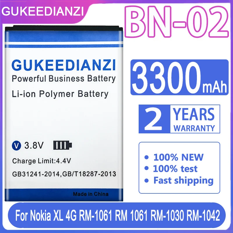BN-02 3300mAh запасная батарея для Nokia XL 4G RM-1061 RM 1061 RM-1030 BN 02 + номер отслеживания - купить