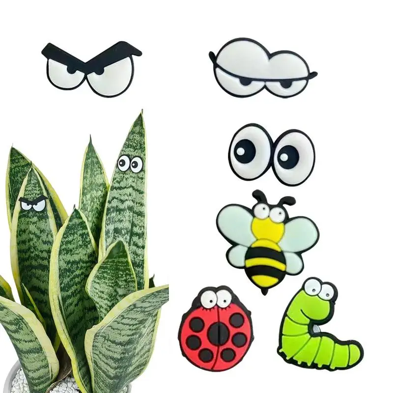 

6pcs Plant Decor For Potted Plants Cute Indoor Outdoor Plants Accessories For Plant Magnets Eyes For Plants Magnets For Fridge