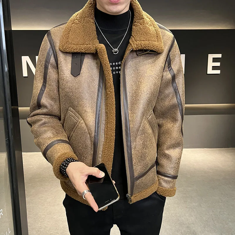 

Autumn Winter Men's Top Jackets High Quality Fur In One Men's Casual Daily Wear Jackets Upset To Keep Warm Thermal Coats