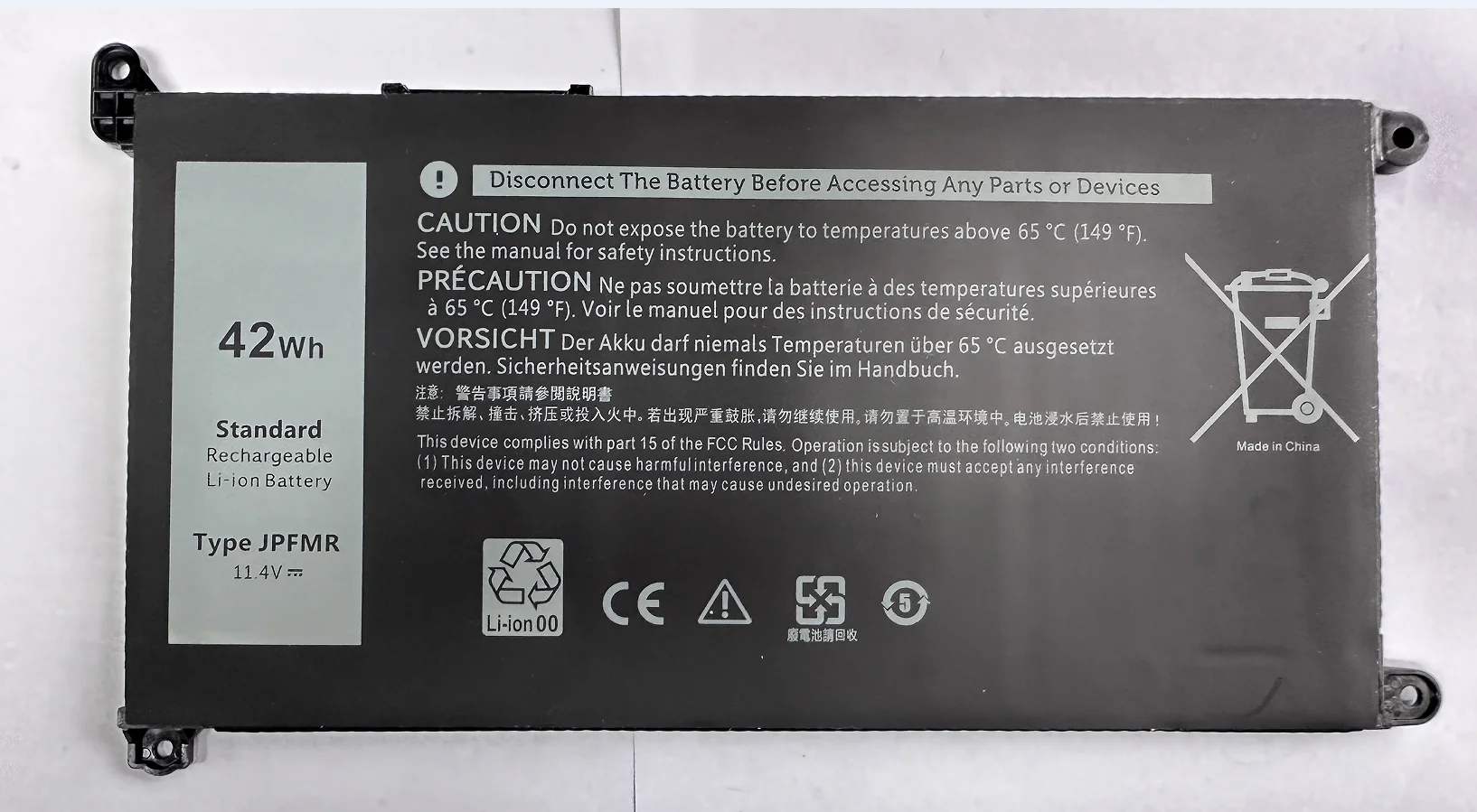 Аккумулятор JPFMR для Dell Chromebook 3100 3400 5488 5493 5593 7T0D3 3 ячейки 11 4 в 42 Вт/ч