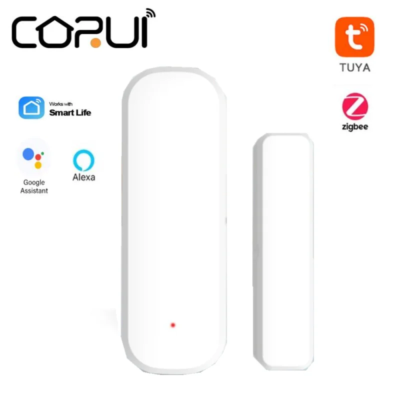 

CORUI Tuya Zigbee 3.0 Door And Window Magnetic Sensor Mini Wireless Connection Smart Security Alarms Work with Alexa Google Home