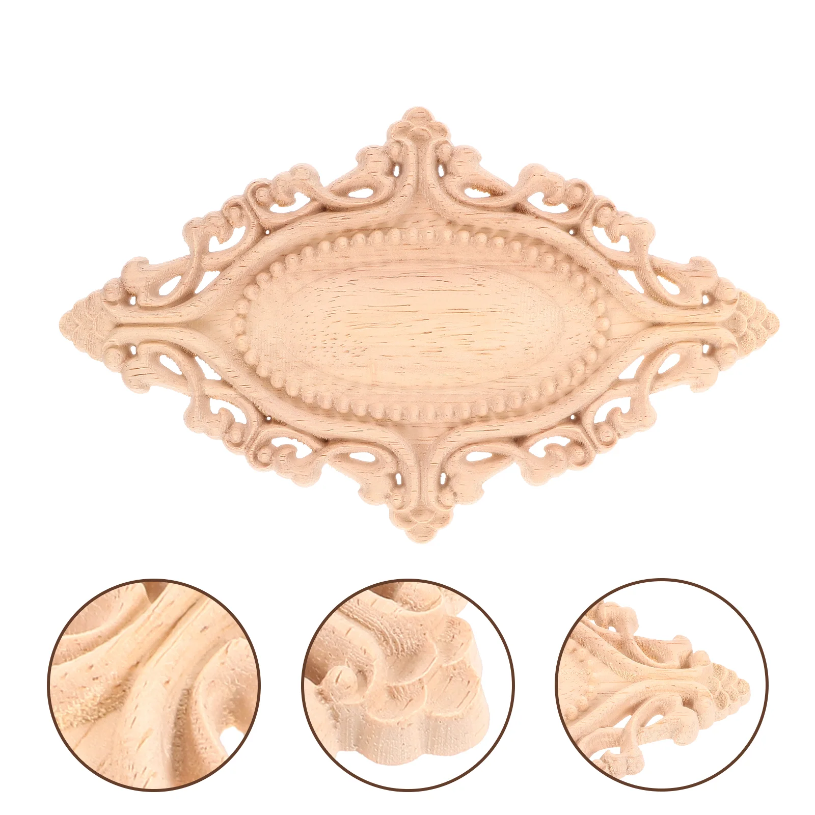 

Furniture Carving Applique Wood Carved Onlays Appliques Unpainted Wooden Home Decor Vintage Decals Doors The
