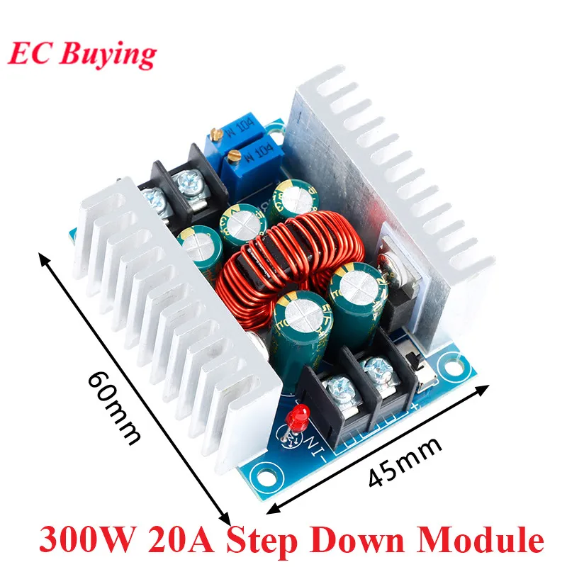 300W 20A DC-DC понижающий преобразователь, понижающий модуль с драйвером постоянного тока для светодиода, понижающий модуль напряжения, электролитический конденсатор 300W 20A DC-DC понижающий преобразователь, понижающий модуль с драйвером постоянного тока для светодиода, понижающий модуль напряжения, электролитический конденсатор