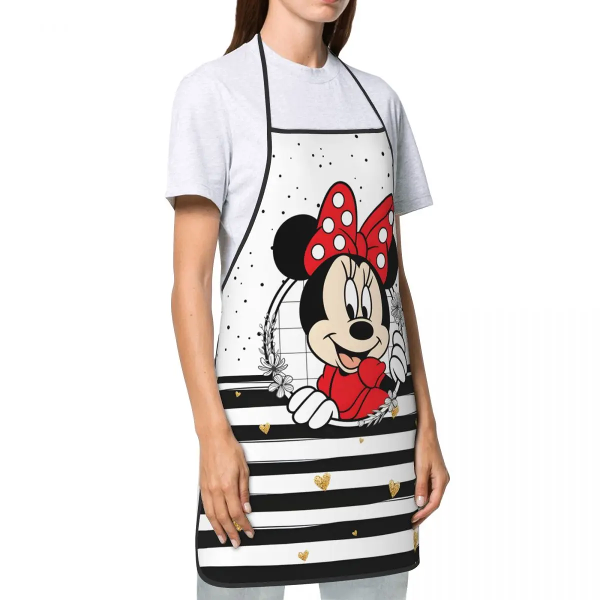 Милый Кухонный Фартук унисекс с Минни Маусом на заказ кухонный фартук для