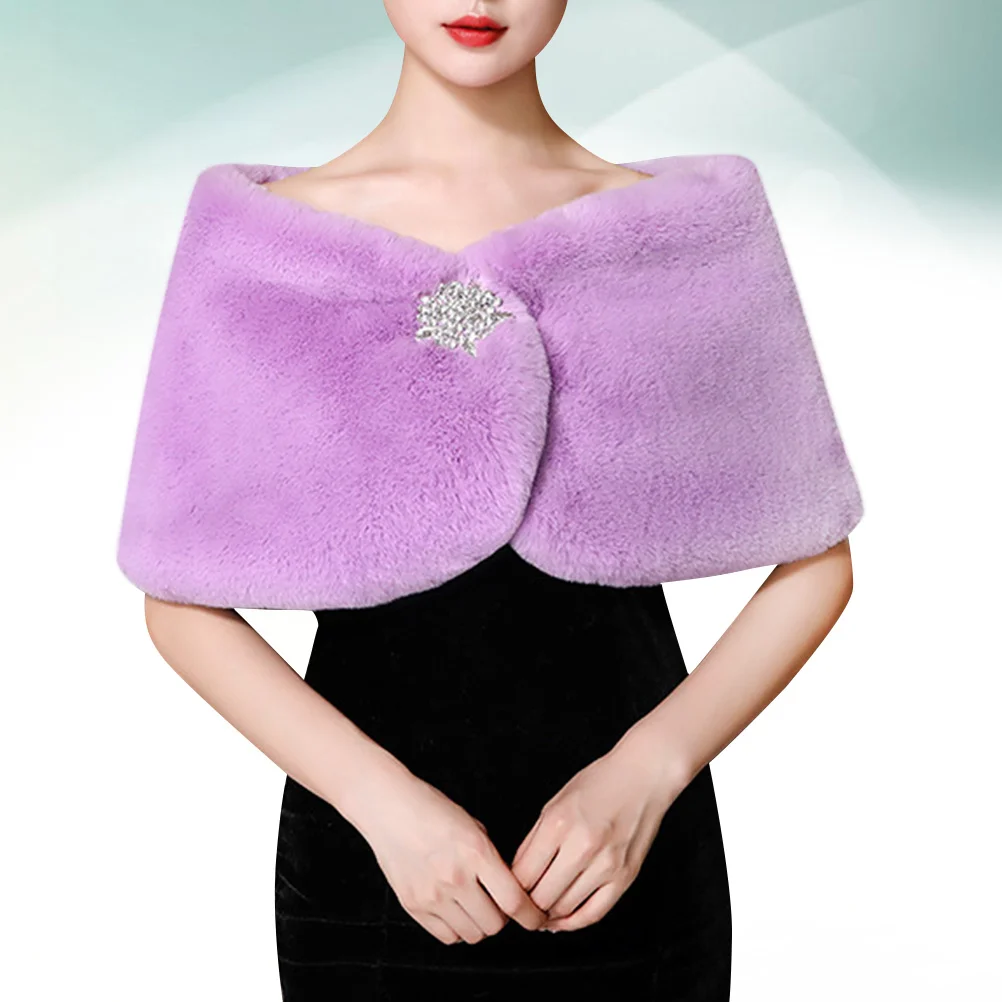 Платья для девочек на свадьбу плюшевая шаль шарик из кроличьего меха мама де