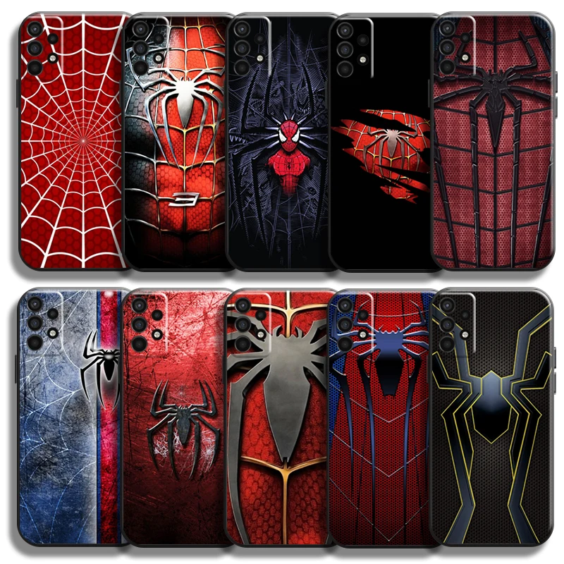 

Spiderman Logo For Samsung Galaxy A11 A12 A21 A21S A22 A30 A31 A32 A50 A51 A52 A70 A71 A72 5G Phone Case Funda Back Carcasa