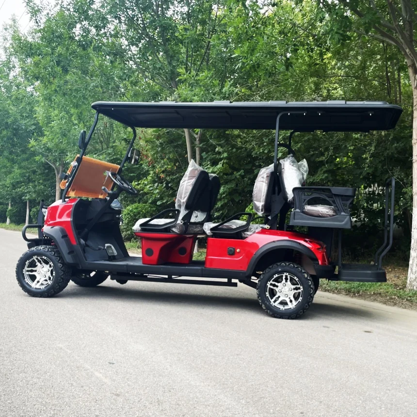 Прямая продажа 6-местная электрическая тележка для гольфа с ножным управлением