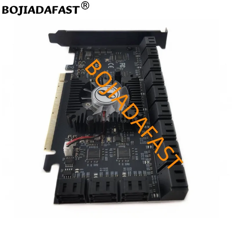 24 разъема SATA 3.0 к PCI-E 16X PCI Express X16 Контроллер расширения Riser Card 6 Гбит/с для жесткого
