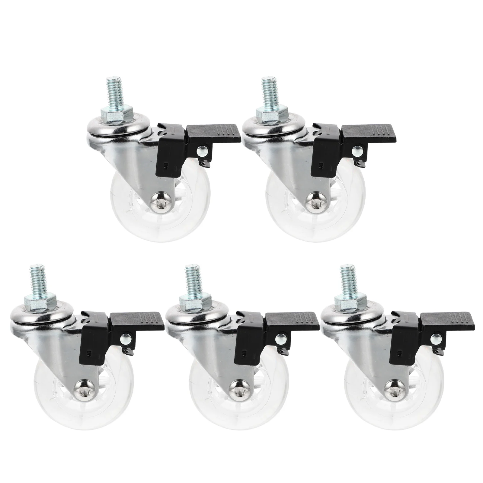

5pcs Quality Durable Noiseless 360 Degree Wheels Industrial Casters for Office Furniture
