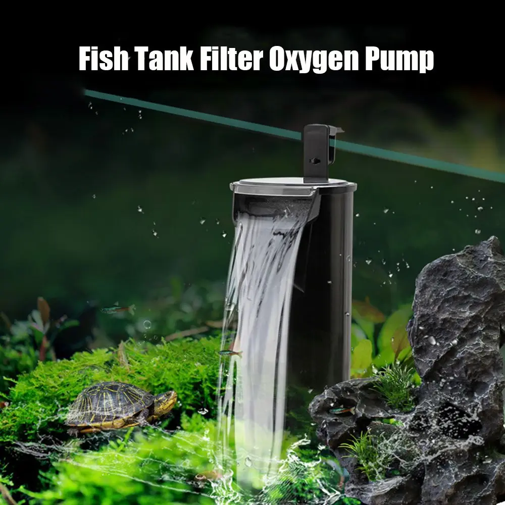 

High Quality Aquarium Accessories New Pet Waterfall Low Water Level Fish Tank Inline Filter Turtle Oxygen Pump