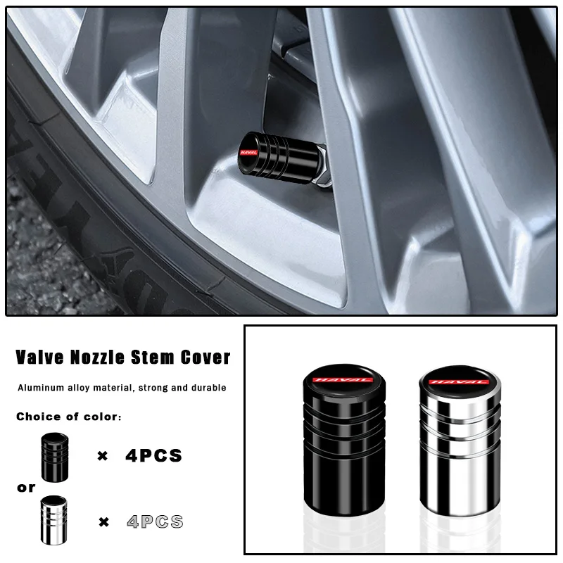 

4 шт., алюминиевая крышка клапана ступицы автомобиля Haval H2 Jolion 2020 H6 2021 H9 F7X H2S H7 M6 H1 H3 H4 H5 H8 F5, аксессуары